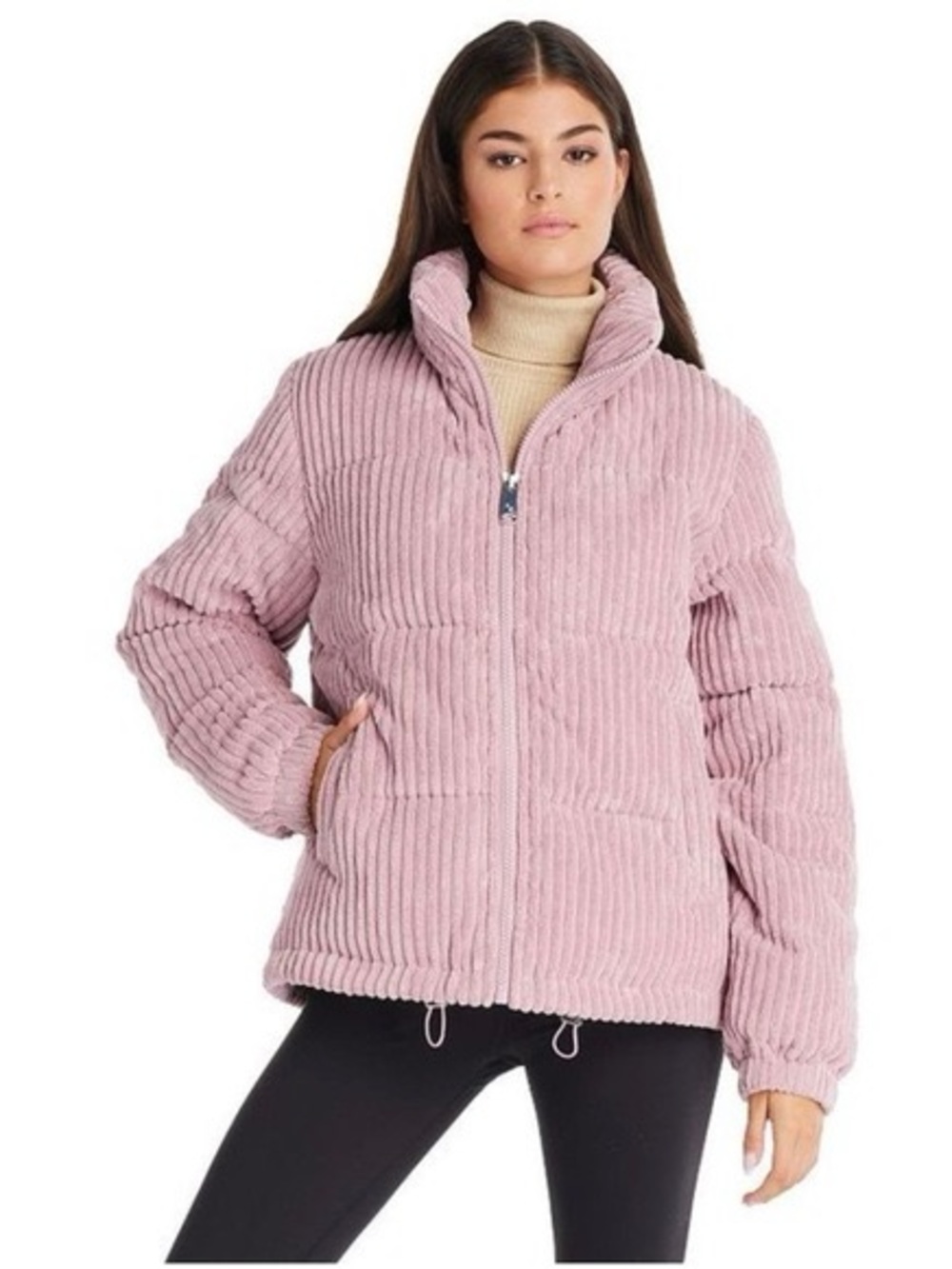 NWOT Koolaburra by UGG Corduroy Puffer Full Zip Crewneck Jacket